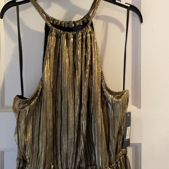 Gold dress, racer back/halter style - Picture 2 of 3